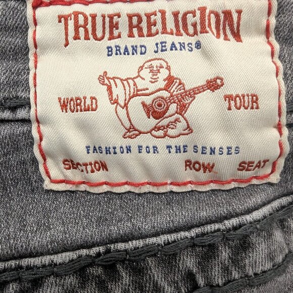 True Religion Jeans Womens 32 Gray Jennie Curvy Mid Rise Super Skinny Super T - Picture 12 of 16